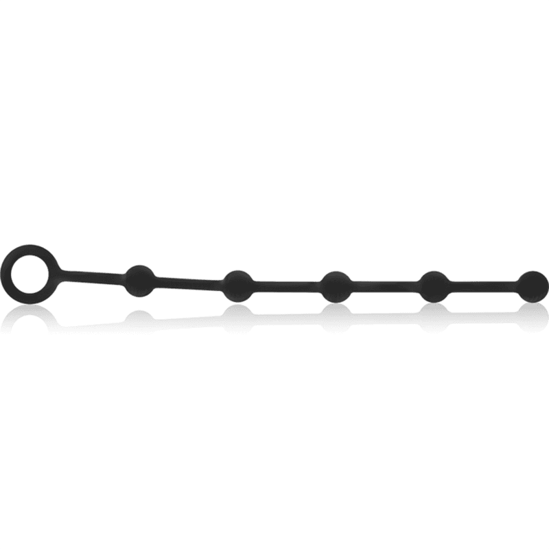 Black & Silver Korg - Chapelet anal en silicone pour initiation 21 cm Noir, photo 3