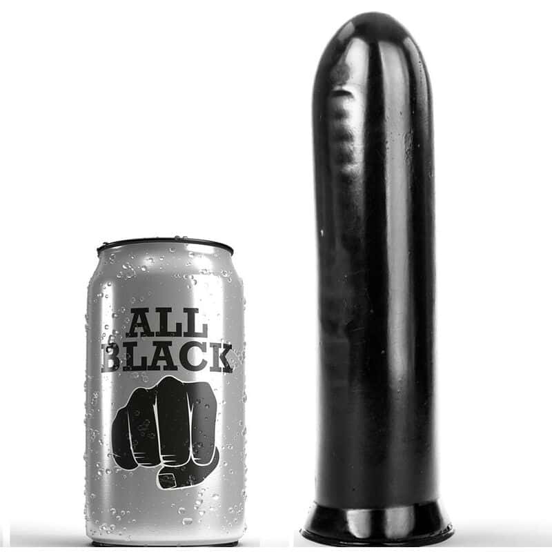 All Black - Gode réaliste à ventouse 19 cm - Noir