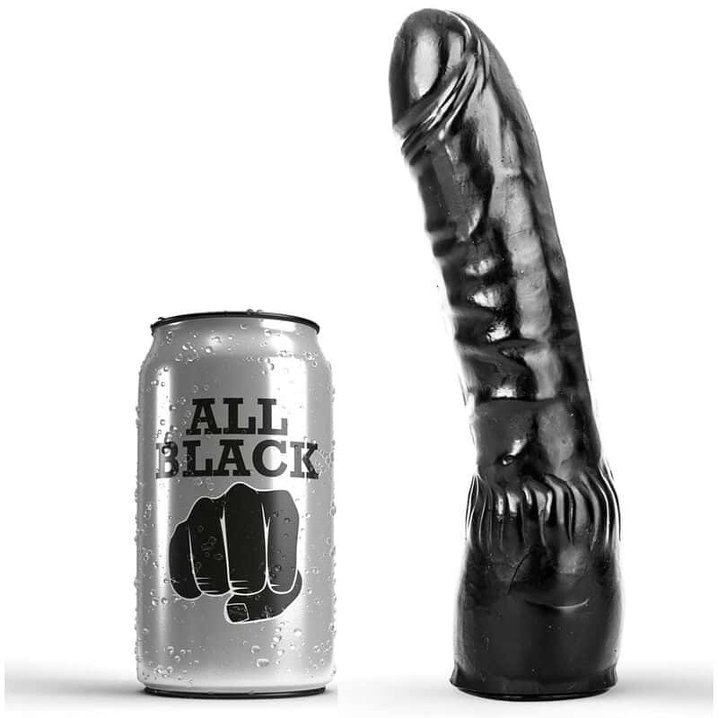 All Black - Gode réaliste 20 cm - Noir