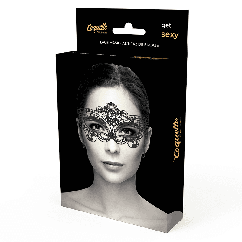 Coquette Chic Desire Masque en fine dentelle noire, photo 5