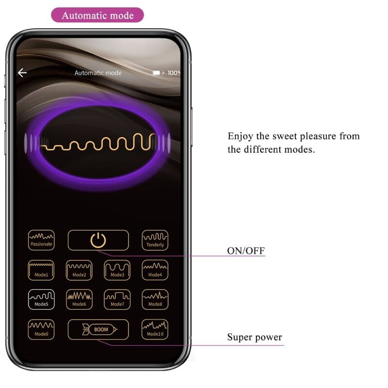 Pretty Love Abner - Stimulateur connecté lilas, photo 14