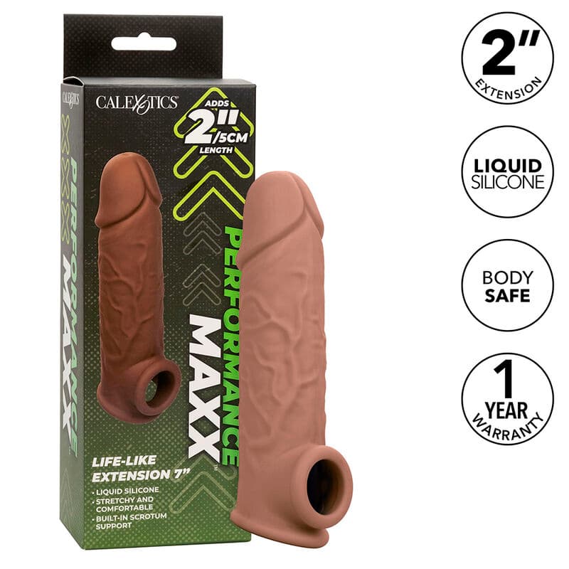 CalExotics Performance Maxx Extension Réaliste 7 Pouces - Marron, photo 2