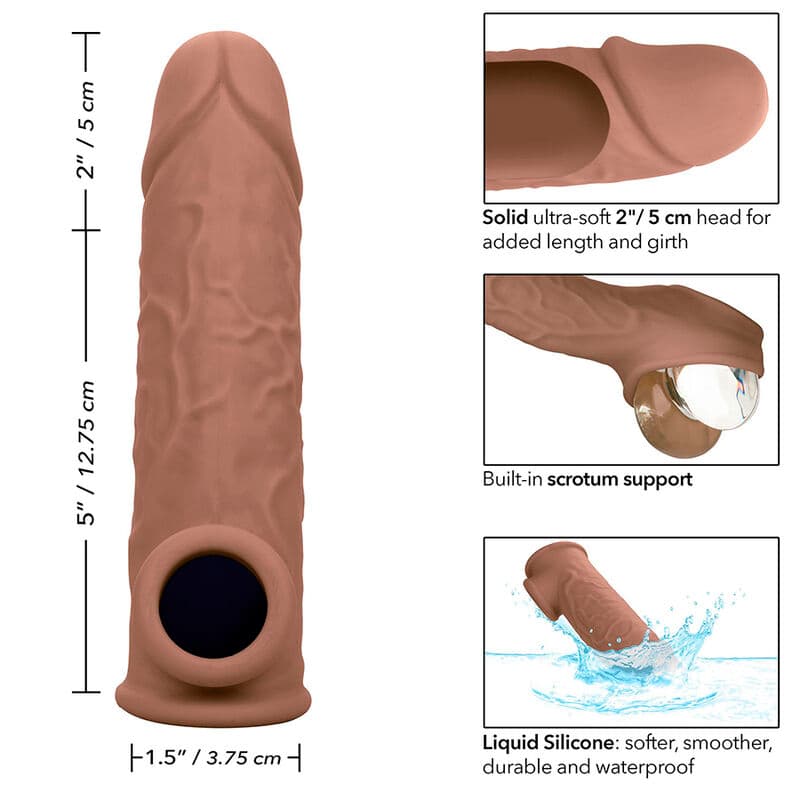 CalExotics Performance Maxx Extension Réaliste 7 Pouces - Marron, photo 11