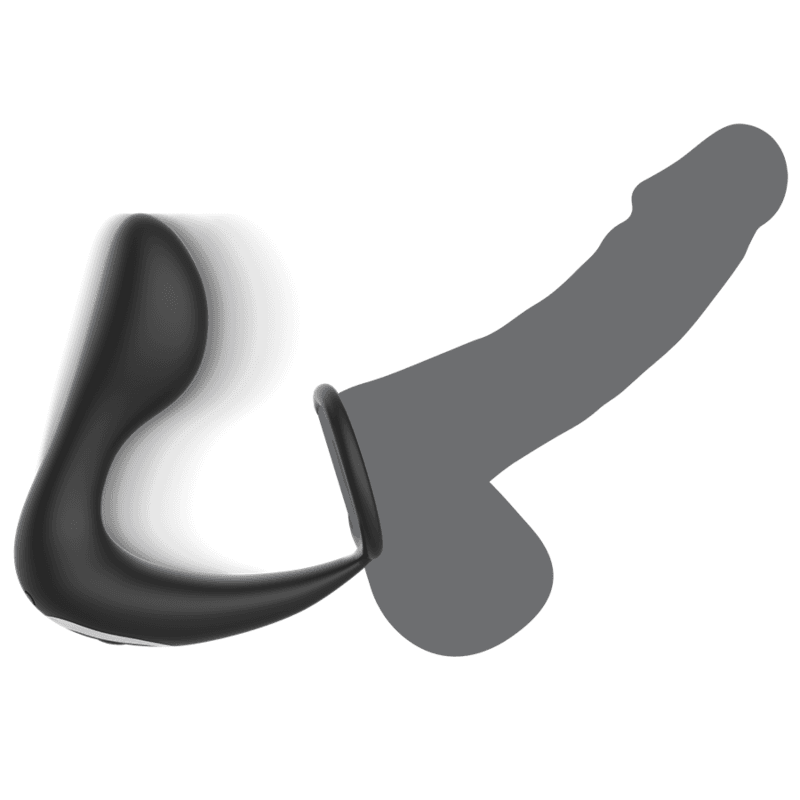 Black & Silver Masseur anal télécommandé rechargeable en silicone - Noir, photo 4