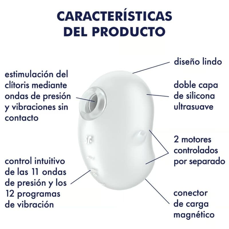 Satisfyer Cutie Ghost stimulateur à ondes de pression et vibrations blanc, photo 4