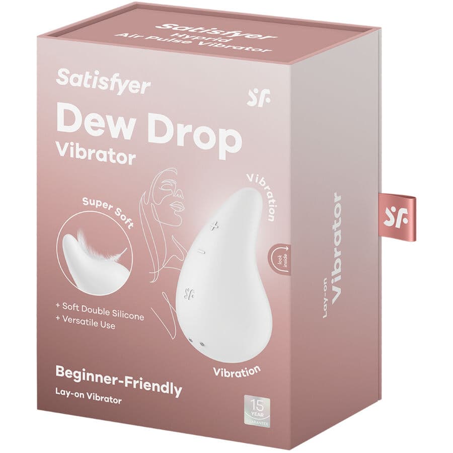 SATISFYER - VIBRATEUR DEW DROP LAY-ON BLANC, photo 5