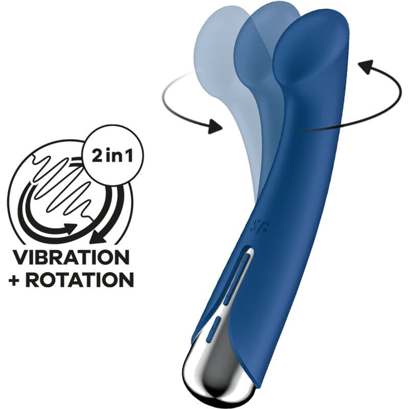 SATISFYER - SPINNING G-SPORT 1 VIBRATEUR ROTATOR BLEU, photo 4
