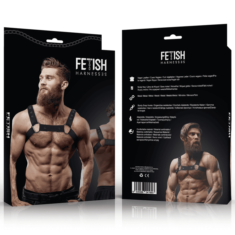 Fetish Submissive Attitude - Harnais de sport de poitrine réglable en néoprène pour hommes, photo 6
