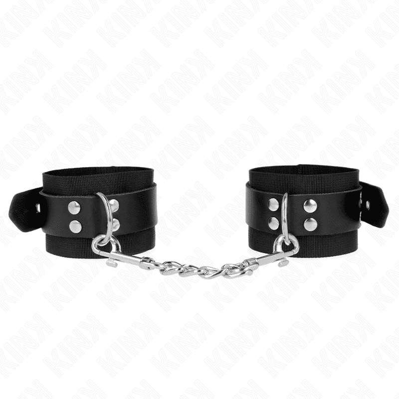 Kink Appui-poignets en nylon et cuir ajustable noir 19-29 cm x 5,1 cm, photo 2