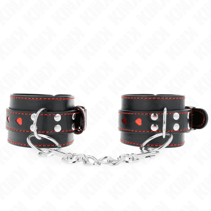 Kink Appui-poignets Noir et Cœur Rouge Réglable (21-28 cm), photo 2