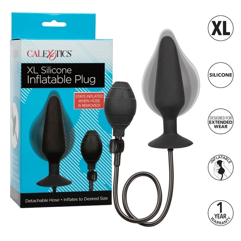 CalExotics Plug gonflable XL en silicone Noir, photo 2
