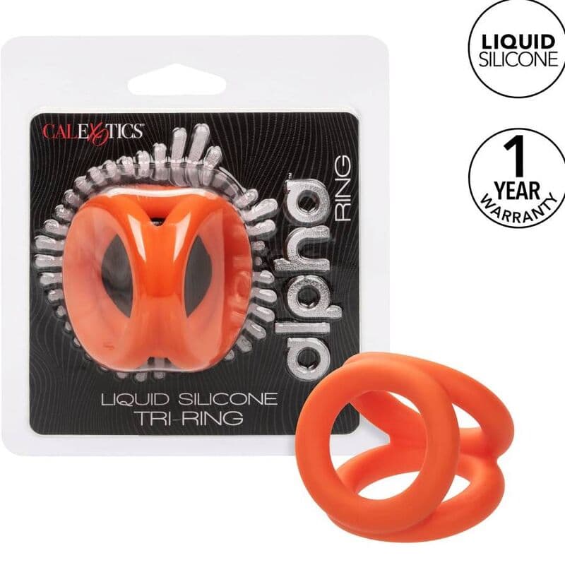 CalExotics Alpha Tri-Anneau en silicone liquide - Orange