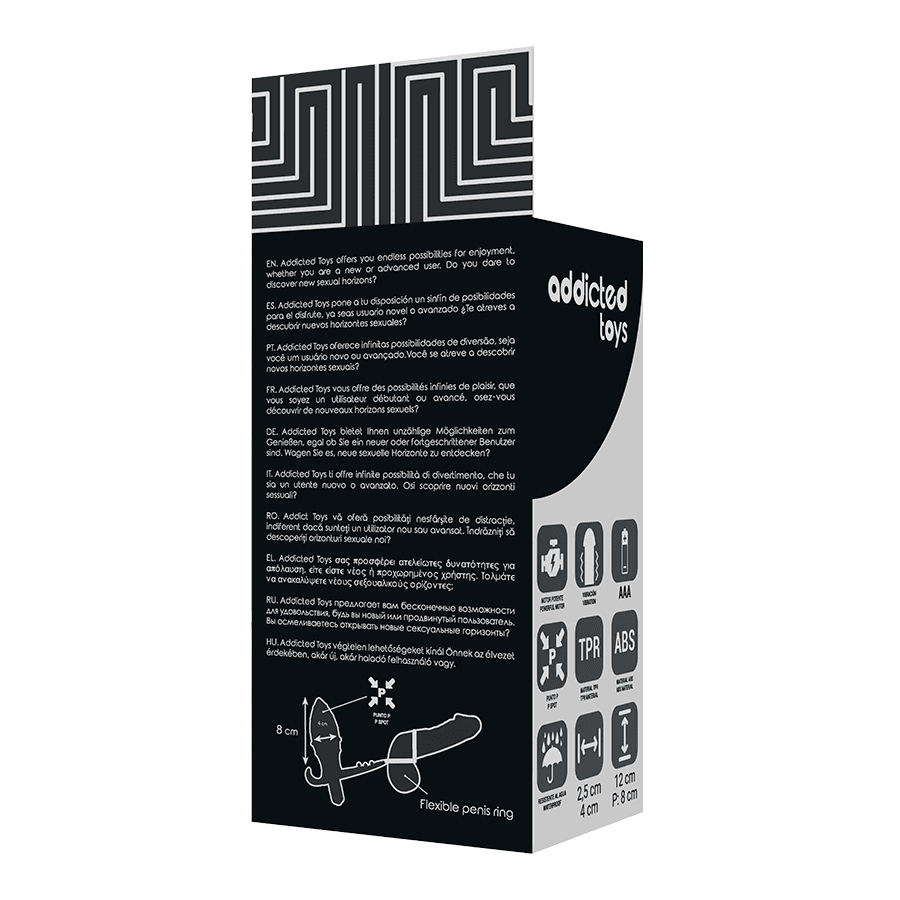 Addicted Toys - Plug anal vibrant avec double anneau - Noir, photo 6