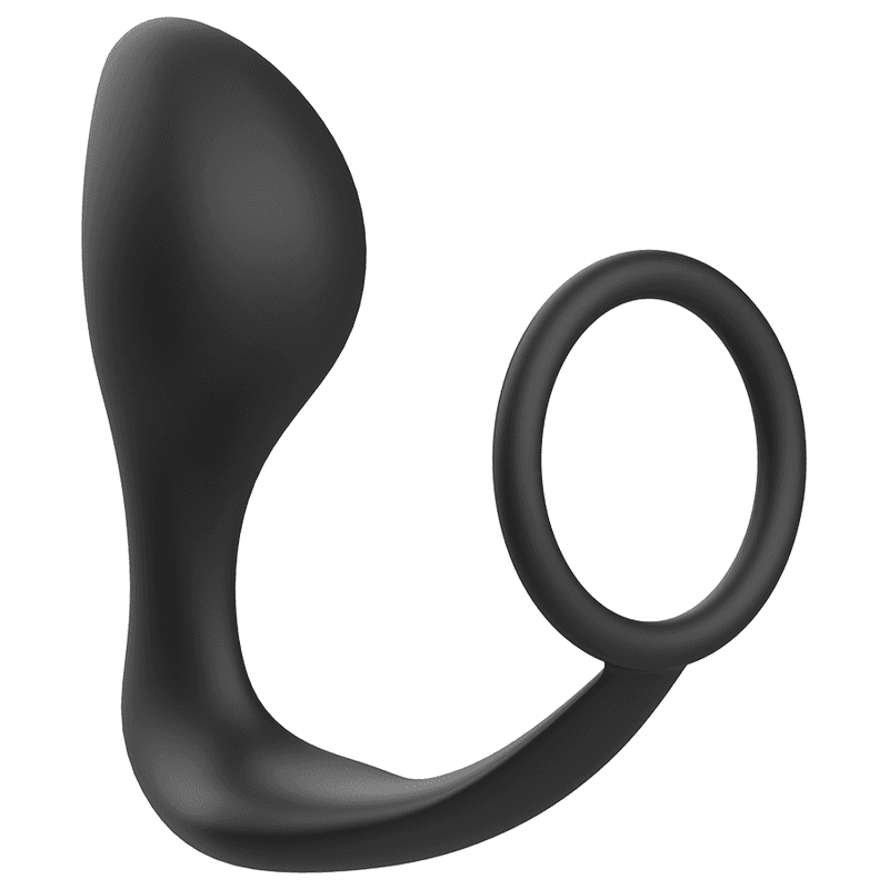 Addicted Toys - Plug anal avec anneau en silicone noir, photo 2
