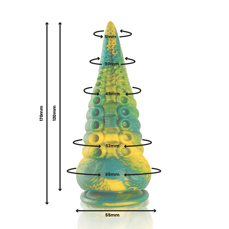 Epic Cetus - Godemiché tentacule vert, petite taille, photo 4