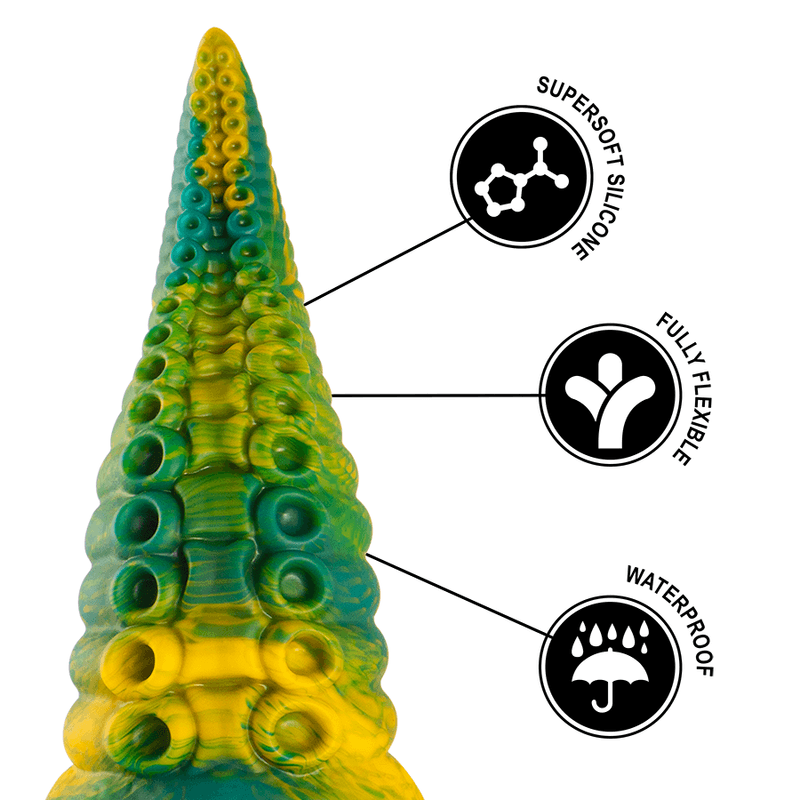 Epic Cetus - Godemiché tentacule vert, petite taille, photo 9