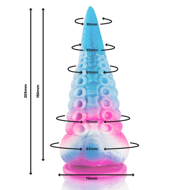 Epic Phorcys godemichet à tentacules - Bleu, Grande taille, photo 6