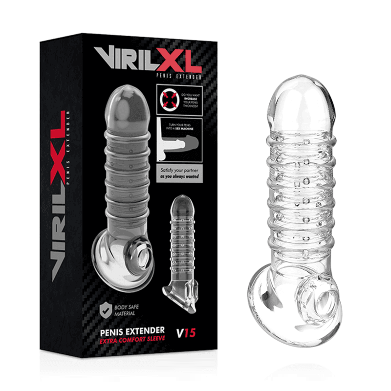 VirilXL - Extension de pénis et gaine manchon V15 Transparent, photo 2