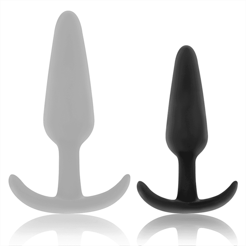 Black&Silver Bouchon anal Hansel en silicone avec poignée - Taille S, photo 3