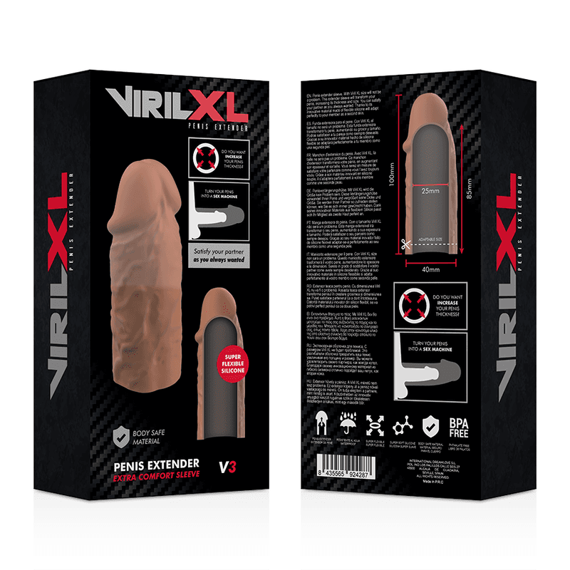 VirilXL Extension de pénis V3 en silicone liquide - Marron, photo 9