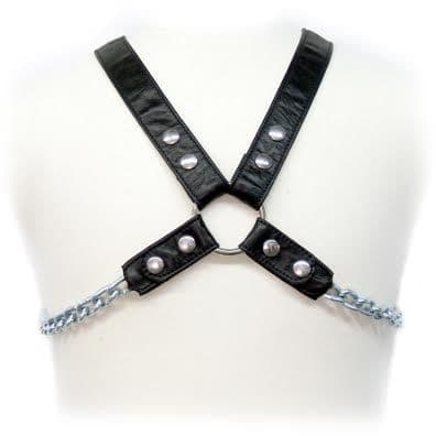 Leather Body - Harnais Chaîne II pour homme ajustable