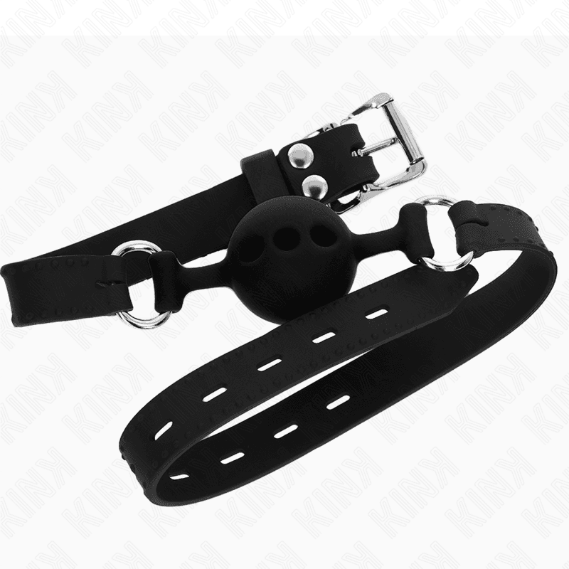KINK - Bâillon boule en silicone ajustable - Taille S Noir, photo 2
