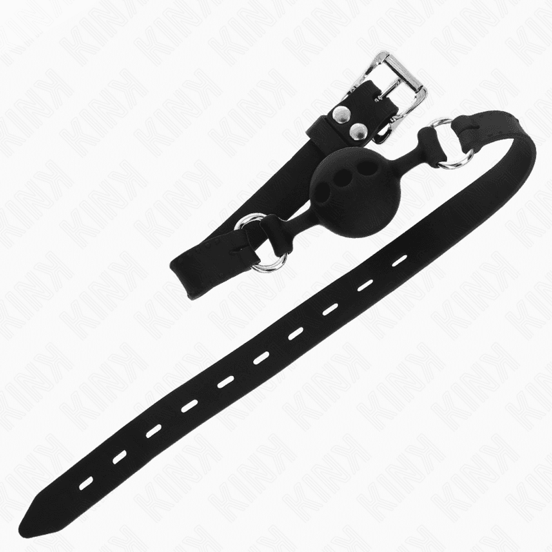 KINK - Bâillon boule en silicone ajustable - Taille S Noir, photo 3