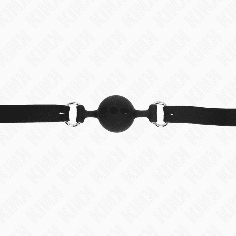 KINK - Bâillon boule en silicone ajustable - Taille S Noir, photo 5
