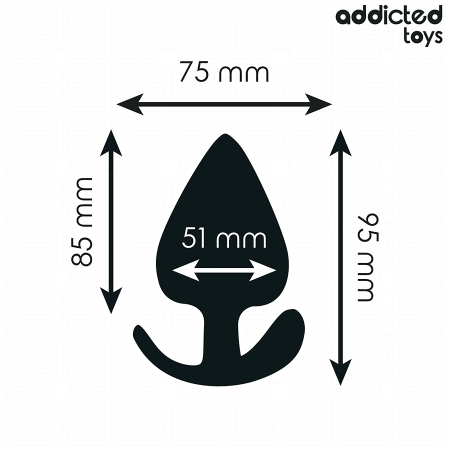 Addicted Toys Plug anal silicone XL 9,5 cm Noir, photo 4