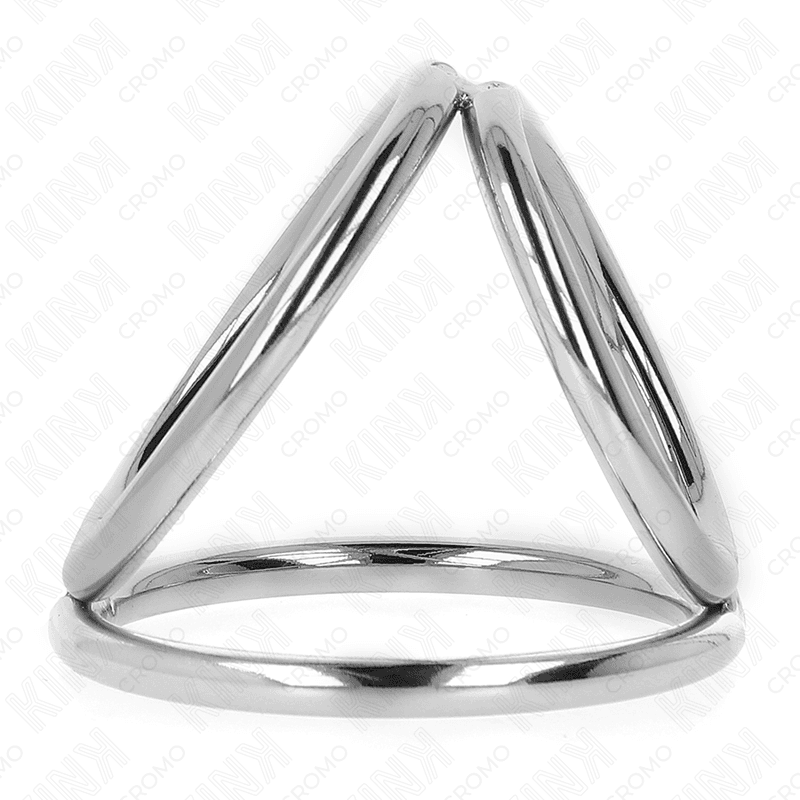 Kink Anneau pénien triple en métal chromé, 3,2 cm à 4,5 cm, photo 4
