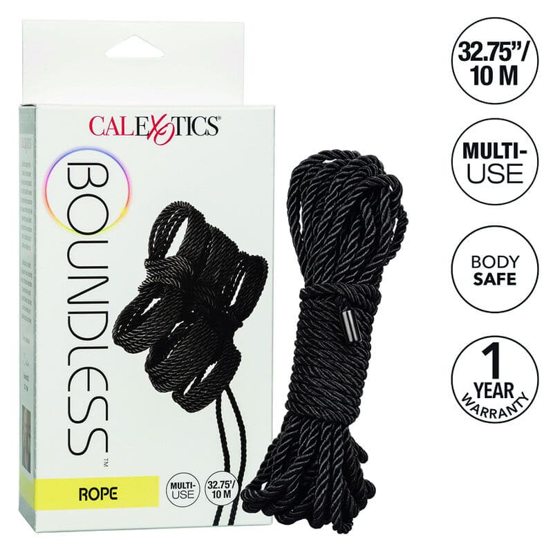 CalExotics Boundless Corde de bondage 10 m - Noire
