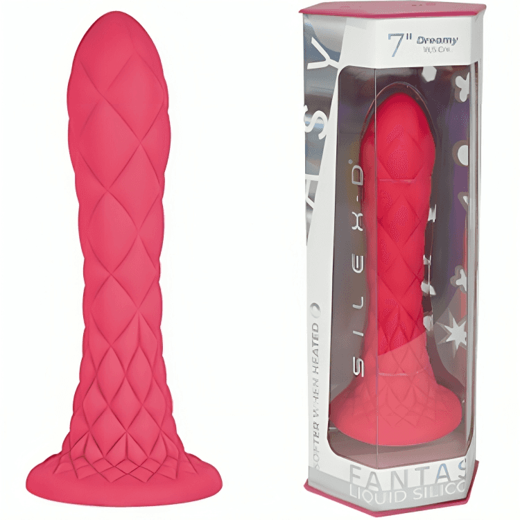 Gode thermoréactif en silicone liquide SILEXD Dreamy Fuchsia 18,5 cm