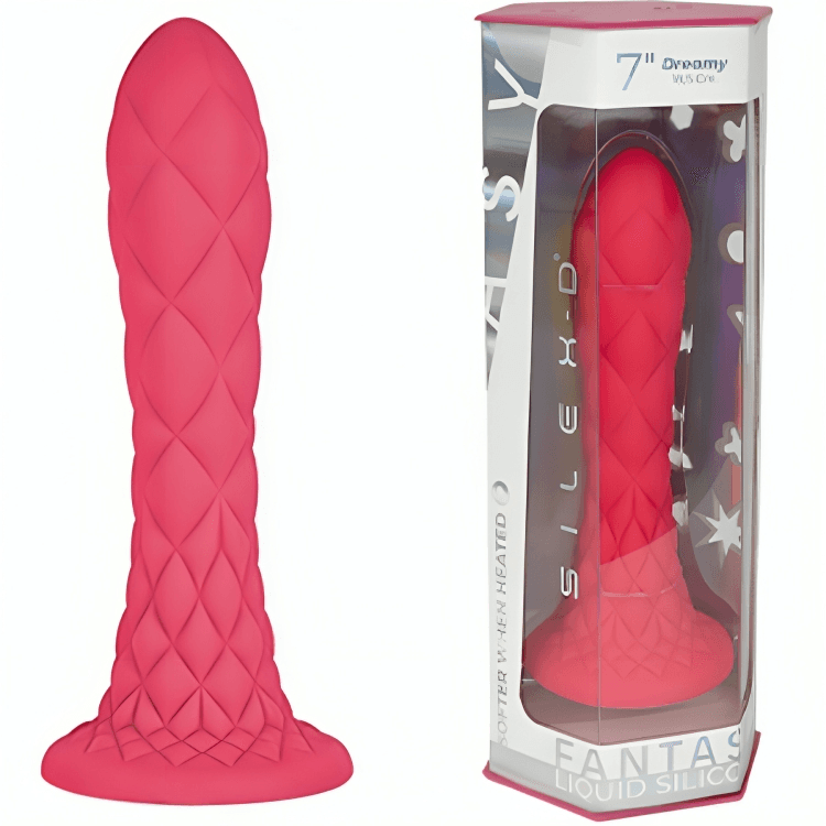 SILEXD - DREAMY DILDO FANTASY SILICONE LIQUIDE THERMOREACTIF FUCHSIA 18,5 CM