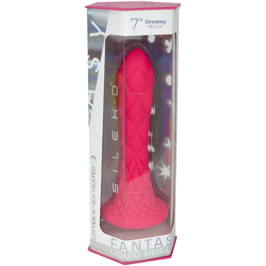 SILEXD - DREAMY DILDO FANTASY SILICONE LIQUIDE THERMOREACTIF FUCHSIA 18,5 CM, photo 9