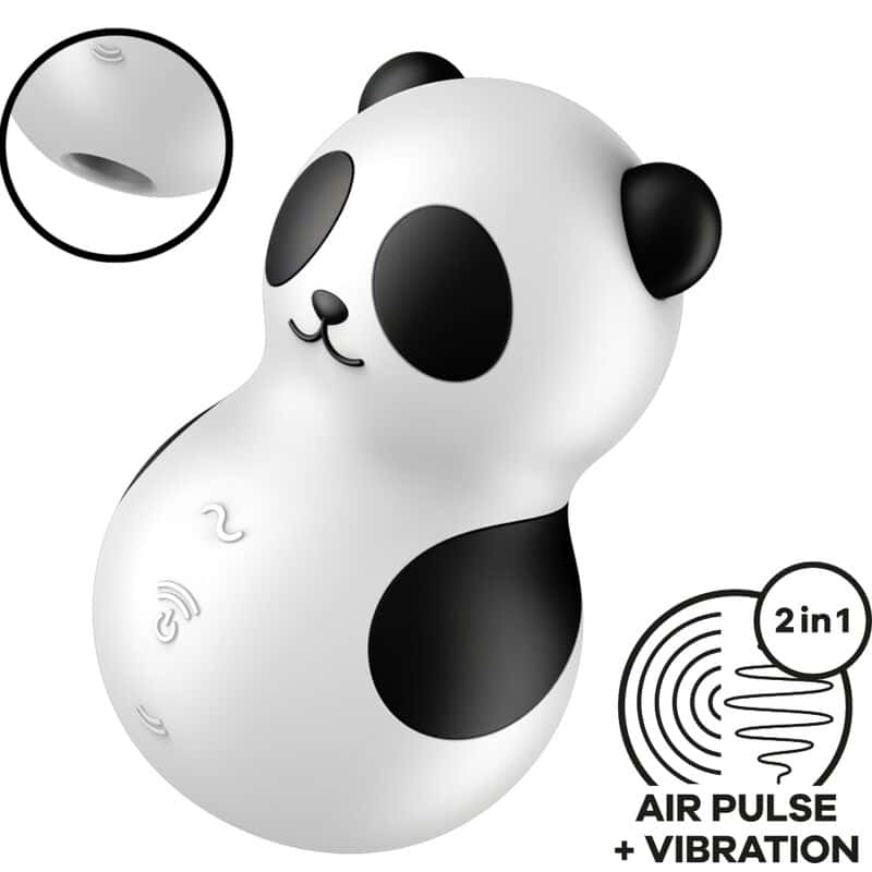 Satisfyer Pocket Panda - Stimulateur à ondes de pression et vibrations noir et blanc