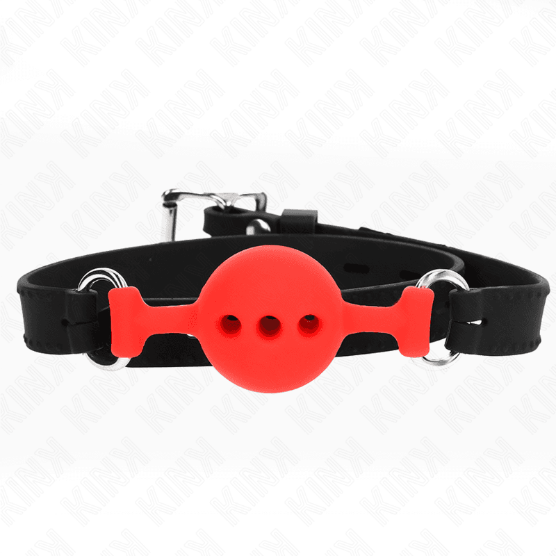 Kink Bâillon entièrement en silicone avec boule 4 cm Taille S - Rouge