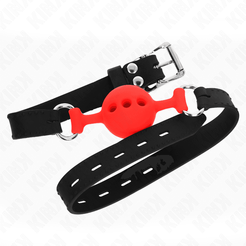 Kink Bâillon entièrement en silicone avec boule 4 cm Taille S - Rouge, photo 3