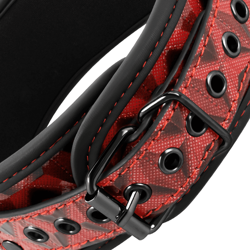 Begme Collier Red Edition avec pinces à tétons doublé néoprène - Rouge, photo 4