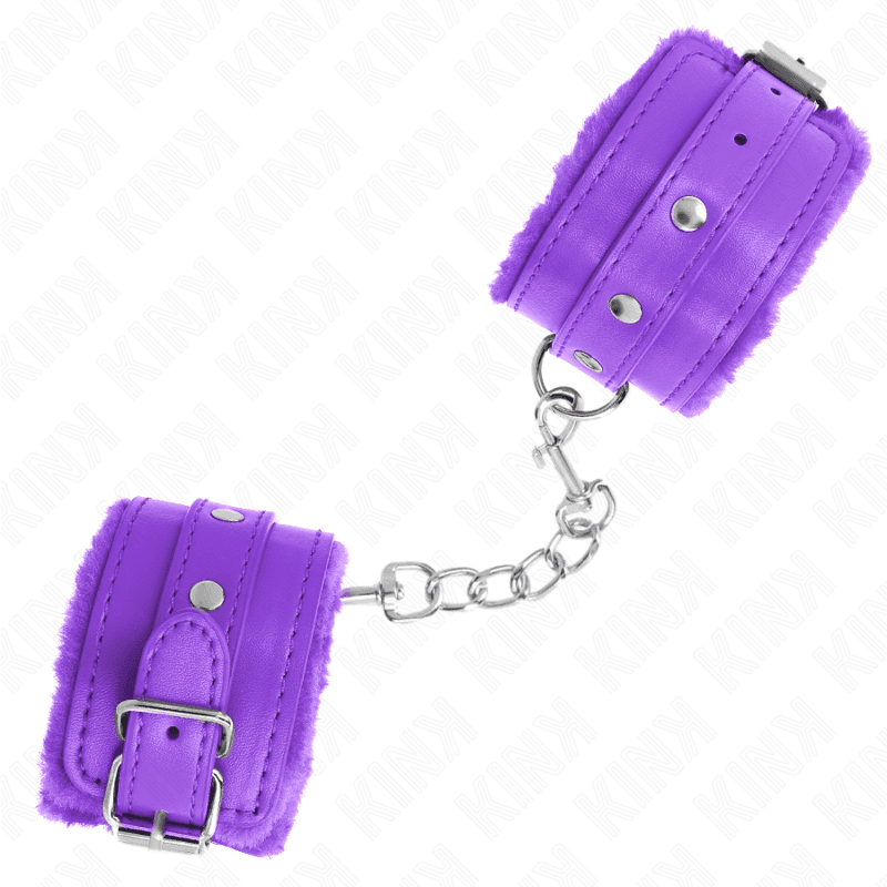 Kink Manchettes doublées fourrure avec sangle ajustable - Violet, photo 3