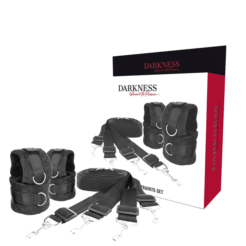 Darkness Ensemble d'attaches de lit universel noir