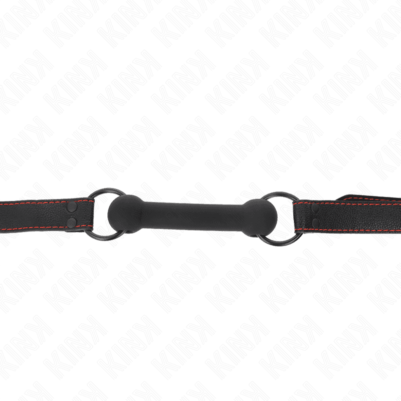 Kink Bâillon Os avec Sangle Similicuir Ajustable 41-57 cm - Noir, photo 3