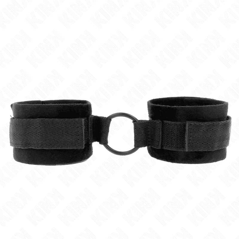 KINK Manchettes débutant avec fourrure et anneau O-Ring 4 cm - Noir, photo 2