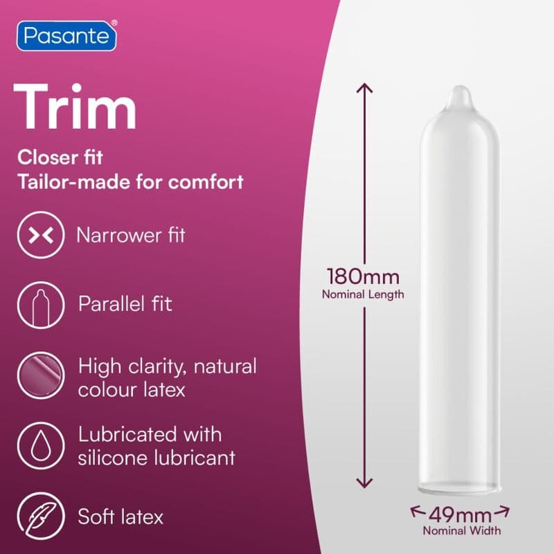 Pasante Préservatifs Trim - Boîte de 12, photo 4