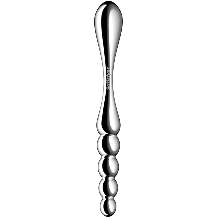 SATISFYER - STAR FORCE 1 GODEMICHET DOUBLE EN ACIER INOXYDABLE, photo 4