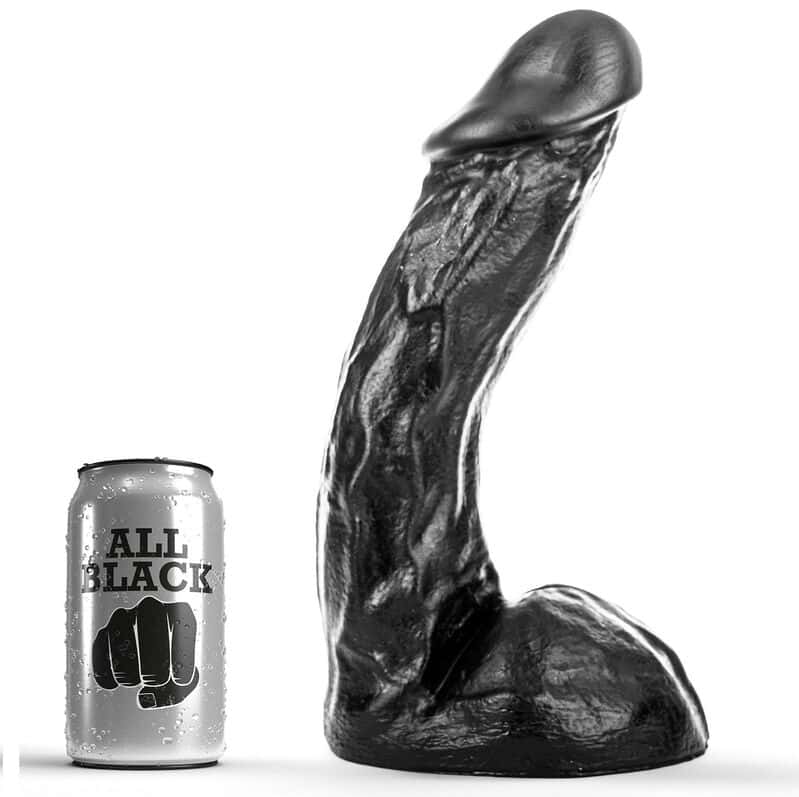 All Black Dong 28 cm - Noir