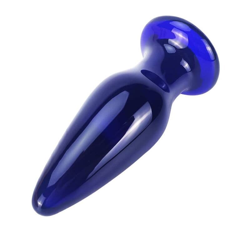 ToyJoy The Shining - Plug vibrant en verre borosilicate bleu