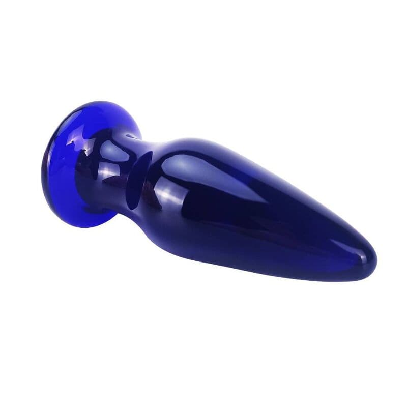 ToyJoy The Shining - Plug vibrant en verre borosilicate bleu, photo 4