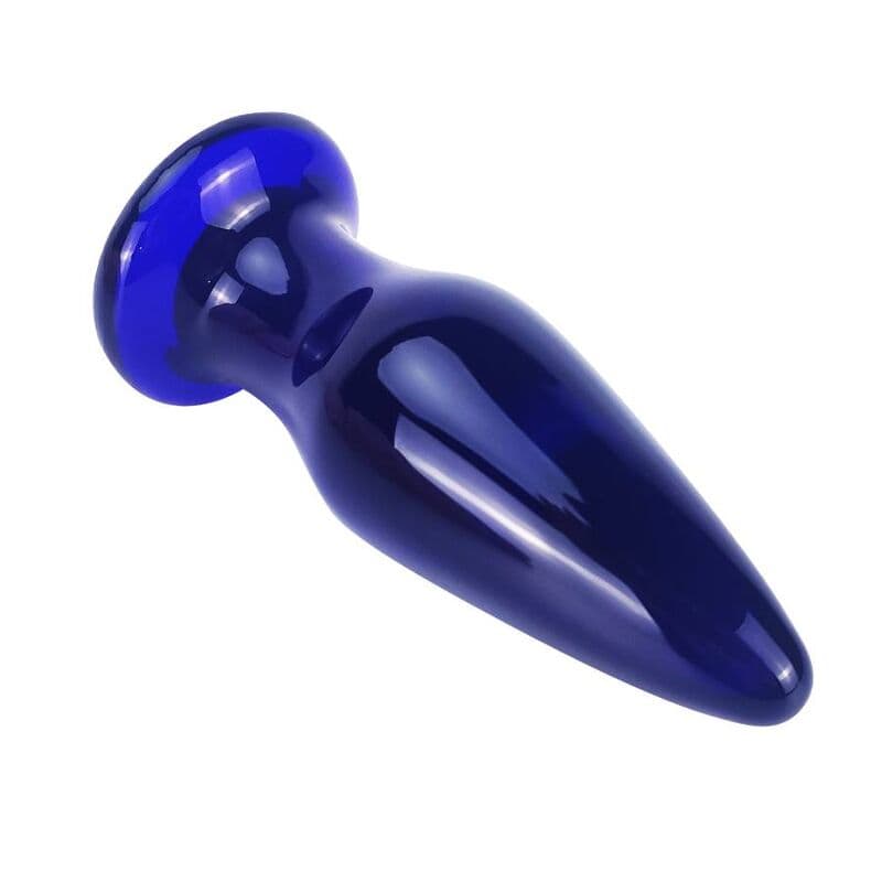 ToyJoy The Shining - Plug vibrant en verre borosilicate bleu, photo 5